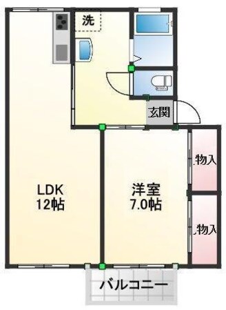 クレール山手の物件間取画像